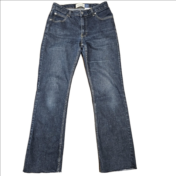 GAP WOMEN'S BOOTCUT MID-RISE RAW HEM DENIM JEANS SIZE 8 - Picture 1 of 7